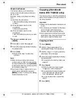 Preview for 23 page of Panasonic KX-TG2421W Operating Instructions Manual