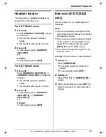 Preview for 29 page of Panasonic KX-TG2421W Operating Instructions Manual