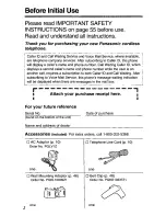 Предварительный просмотр 2 страницы Panasonic KX-TG2451 Operating Instructions Manual