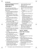 Preview for 6 page of Panasonic KX-TG2480 Operating Instructions Manual