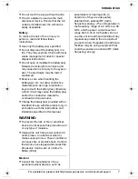 Preview for 7 page of Panasonic KX-TG2480 Operating Instructions Manual