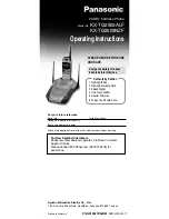 Panasonic KX-TG2503ALF Operating Instructions Manual preview