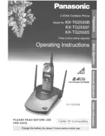 Panasonic KX-TG2550 User Manual preview