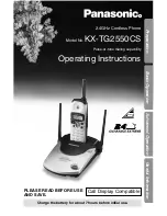 Preview for 1 page of Panasonic KX-TG2550CS Operating Instructions Manual