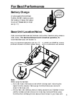 Preview for 3 page of Panasonic KX-TG2550CS Operating Instructions Manual