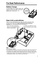 Preview for 3 page of Panasonic KX-TG2551CS Operating Instructions Manual