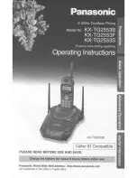 Предварительный просмотр 1 страницы Panasonic KX-TG2553B - 2.4GHz DSS Cordless Phone Operating Instructions Manual