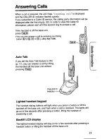 Предварительный просмотр 21 страницы Panasonic KX-TG2553B - 2.4GHz DSS Cordless Phone Operating Instructions Manual