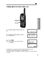 Предварительный просмотр 27 страницы Panasonic KX-TG2553CS Operating Instructions Manual