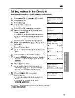 Предварительный просмотр 39 страницы Panasonic KX-TG2553CS Operating Instructions Manual