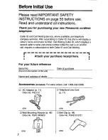 Preview for 2 page of Panasonic KX-TG2553F Operating Instructions Manual