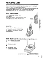 Предварительный просмотр 25 страницы Panasonic KX-TG2562W User Manual