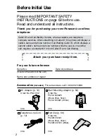 Preview for 2 page of Panasonic KX-TG2563B Operating Instructions Manual