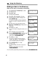 Preview for 44 page of Panasonic KX-TG2563B Operating Instructions Manual