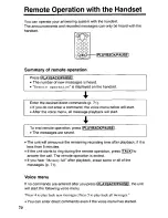 Предварительный просмотр 70 страницы Panasonic KX-TG2570 User Manual