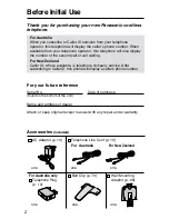 Предварительный просмотр 2 страницы Panasonic KX-TG2583ALB Operating Instructions Manual