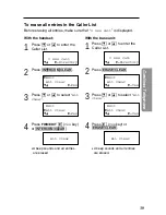 Предварительный просмотр 39 страницы Panasonic KX-TG2583ALB Operating Instructions Manual