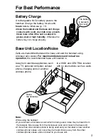 Preview for 3 page of Panasonic KX-TG2583ALS Operating Instructions Manual