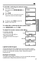 Preview for 27 page of Panasonic KX-TG2583PW Operating Instructions Manual