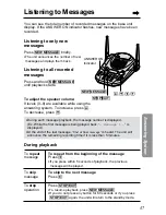 Preview for 57 page of Panasonic KX-TG2583PW Operating Instructions Manual