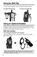 Preview for 70 page of Panasonic KX-TG2583PW Operating Instructions Manual