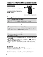 Preview for 72 page of Panasonic KX-TG2584 Operating Instructions Manual