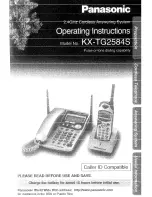 Panasonic KX-TG2584S Operating Instructions Manual preview