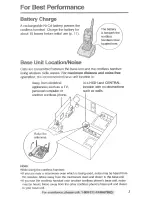 Preview for 3 page of Panasonic KX-TG2584S Operating Instructions Manual