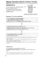 Preview for 72 page of Panasonic KX-TG2584S Operating Instructions Manual