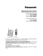 Preview for 1 page of Panasonic KX-TG2620 Operating Instructions Manual