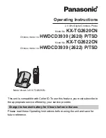 Panasonic KX-TG2620CN Operating Instructions Manual preview