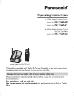 Panasonic KX-TG2622 Operating Instructions Manual предпросмотр