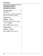 Preview for 24 page of Panasonic KX-TG2631NZ Operating Instructions Manual