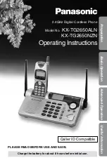 Предварительный просмотр 1 страницы Panasonic KX-TG2650ALN Operating Instructions Manual