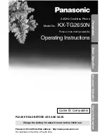 Preview for 1 page of Panasonic KX-TG2650N Operating Instructions Manual