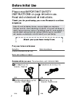 Preview for 2 page of Panasonic KX-TG2650N Operating Instructions Manual