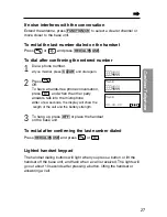 Предварительный просмотр 27 страницы Panasonic KX-TG2670N - 2.4 GHz DSS Cordless Speakerphone Operating Instructions Manual