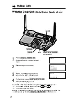 Предварительный просмотр 28 страницы Panasonic KX-TG2670N - 2.4 GHz DSS Cordless Speakerphone Operating Instructions Manual