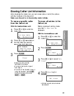 Предварительный просмотр 39 страницы Panasonic KX-TG2670N - 2.4 GHz DSS Cordless Speakerphone Operating Instructions Manual