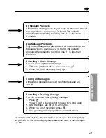 Предварительный просмотр 67 страницы Panasonic KX-TG2670N - 2.4 GHz DSS Cordless Speakerphone Operating Instructions Manual