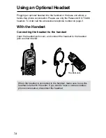 Предварительный просмотр 74 страницы Panasonic KX-TG2670N - 2.4 GHz DSS Cordless Speakerphone Operating Instructions Manual