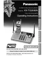 Предварительный просмотр 1 страницы Panasonic KX-TG2680N Operating Instructions Manual