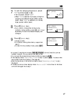 Предварительный просмотр 47 страницы Panasonic KX-TG2680N Operating Instructions Manual