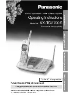 Предварительный просмотр 1 страницы Panasonic KX-TG2700 Operating Instructions Manual