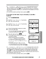 Preview for 43 page of Panasonic KX-TG2700 Operating Instructions Manual