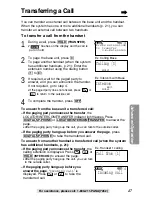 Preview for 47 page of Panasonic KX-TG2700 Operating Instructions Manual