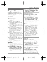 Предварительный просмотр 5 страницы Panasonic KX-TG2711BX Operating Instructions Manual