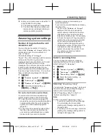 Предварительный просмотр 27 страницы Panasonic KX-TG2711BX Operating Instructions Manual