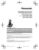 Preview for 1 page of Panasonic KX-TG2711FX Operating Instructions Manual