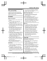 Предварительный просмотр 5 страницы Panasonic KX-TG2721 Series Operating Instructions Manual